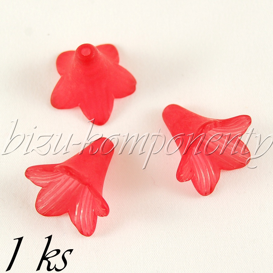 Červený akrylový zvonek (01 0133)