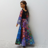 Dlouhé barevné šaty pro Barbie