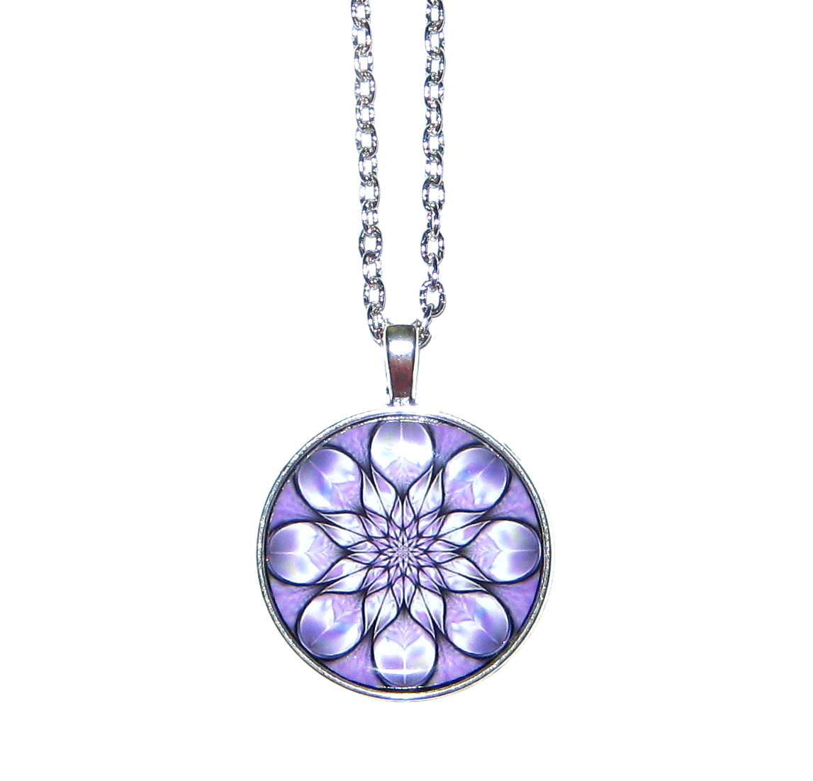 Přívěsek...Fialová mandala moudra a rovnováhy.