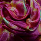 Hedvábný šátek tmavě růžová