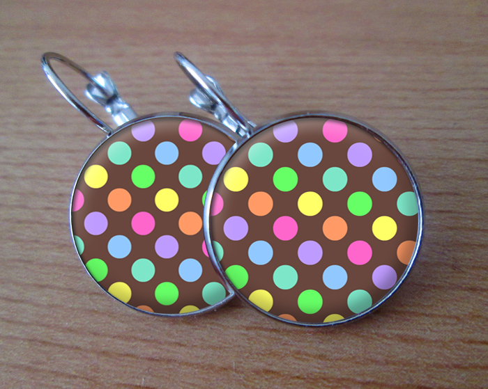 Sladké puntíky -  VISACÍ NÁUŠNICE 