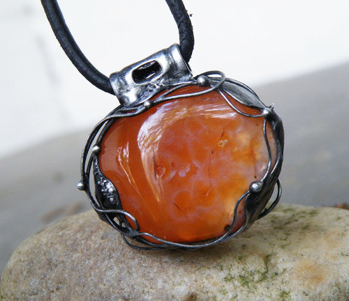 Hřejivý podzim...(Karneol) oboustranný