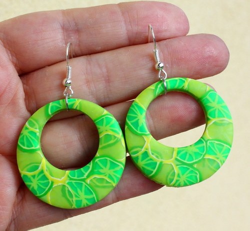 vzorované náušnice 