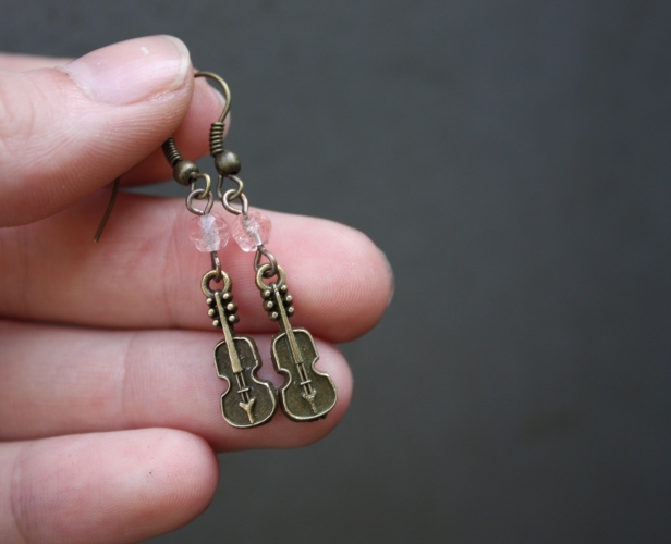 Kytary - náušnice nejen pro hudebnice