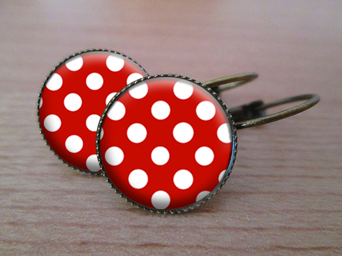 VINTAGE VISACÍ NÁUŠNICE - Mochomůrky