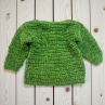 Dětský pletený svetr zelený- 92