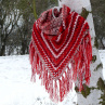 Háčkovaný šátek - ohnivá energie