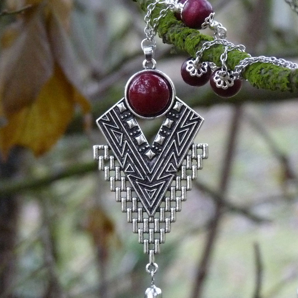 Dlouhý náhrdelník - rubín