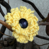 Háčkovaná brož - sluneční květ
