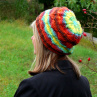 Pletená čepice - ohnivý podzim