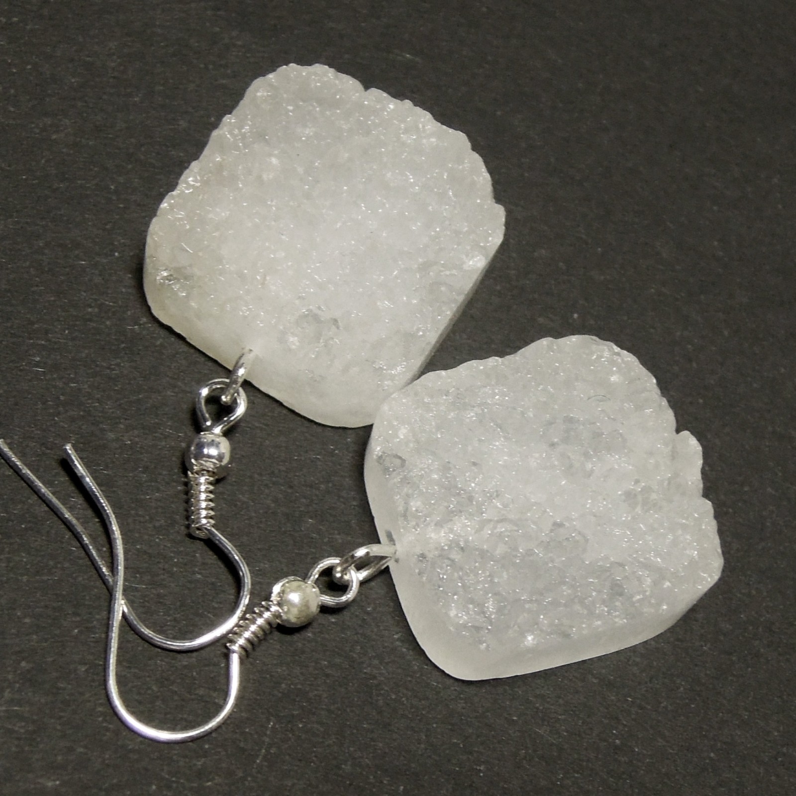 Naušnice z minerálů - Křišťál surový