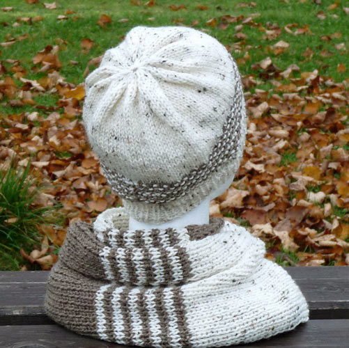 Tvídová smetanová čepice