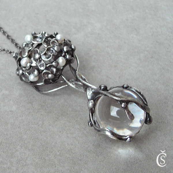 Perlový strom - Křišťál, perly