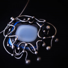Modrá zapletená - náhrdelník