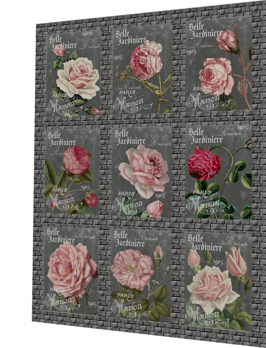 BAVLNĚNÝ PANEL - SADA 30 x 39 cm 2ns206