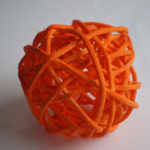 Ratanová koule velká - oranžová 1 ks