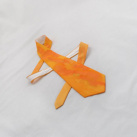 Oranžová abstraktní kravata