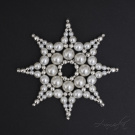 velká kovová hvězda stříbrno-bílá