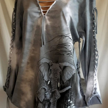 Prostříhané tričko se slony