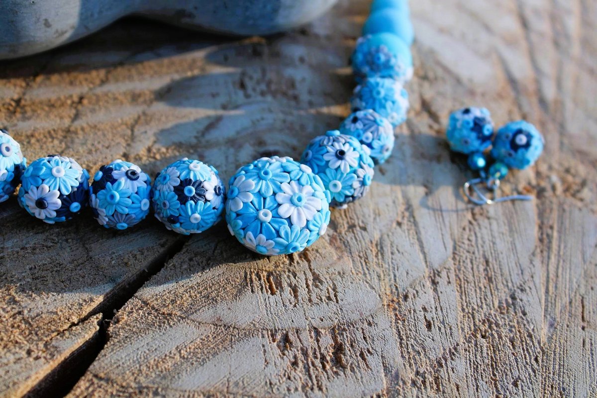 Fimo sada - modré z nebe