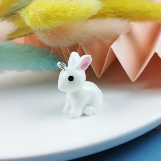 Přívěsek - 3D králíček 24*13*18 mm