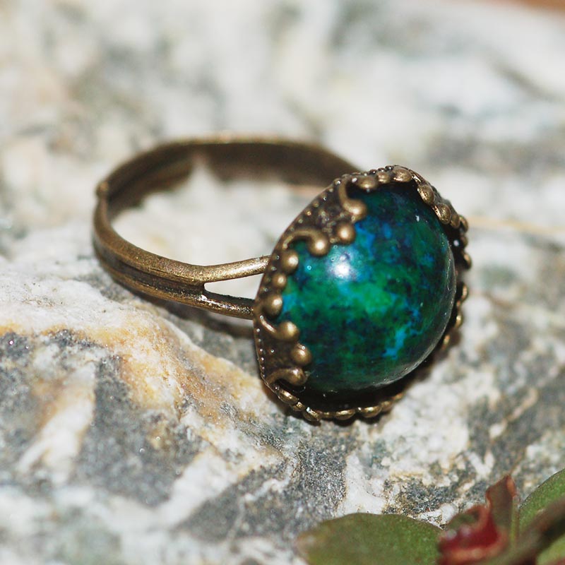 Prsten s chryzokolem 15 mm