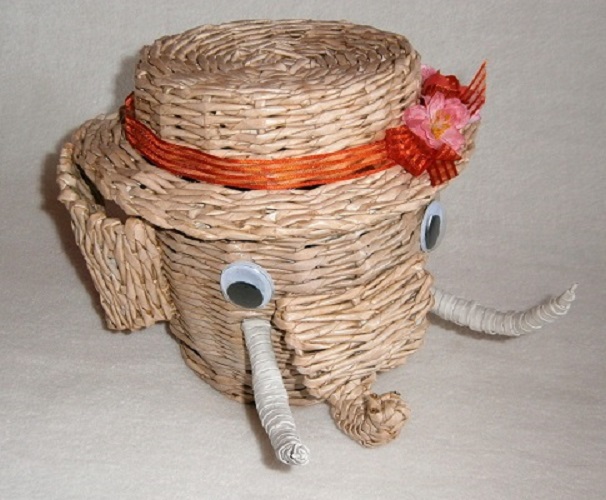 koš slůně s víkem nejen pro děti