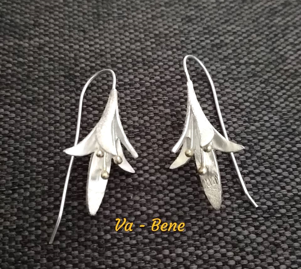 Náušnice květy - stříbro 925