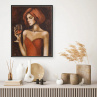 Lady with Red Wine