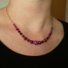 Světle fialový jednořadý náhrdelník - střed