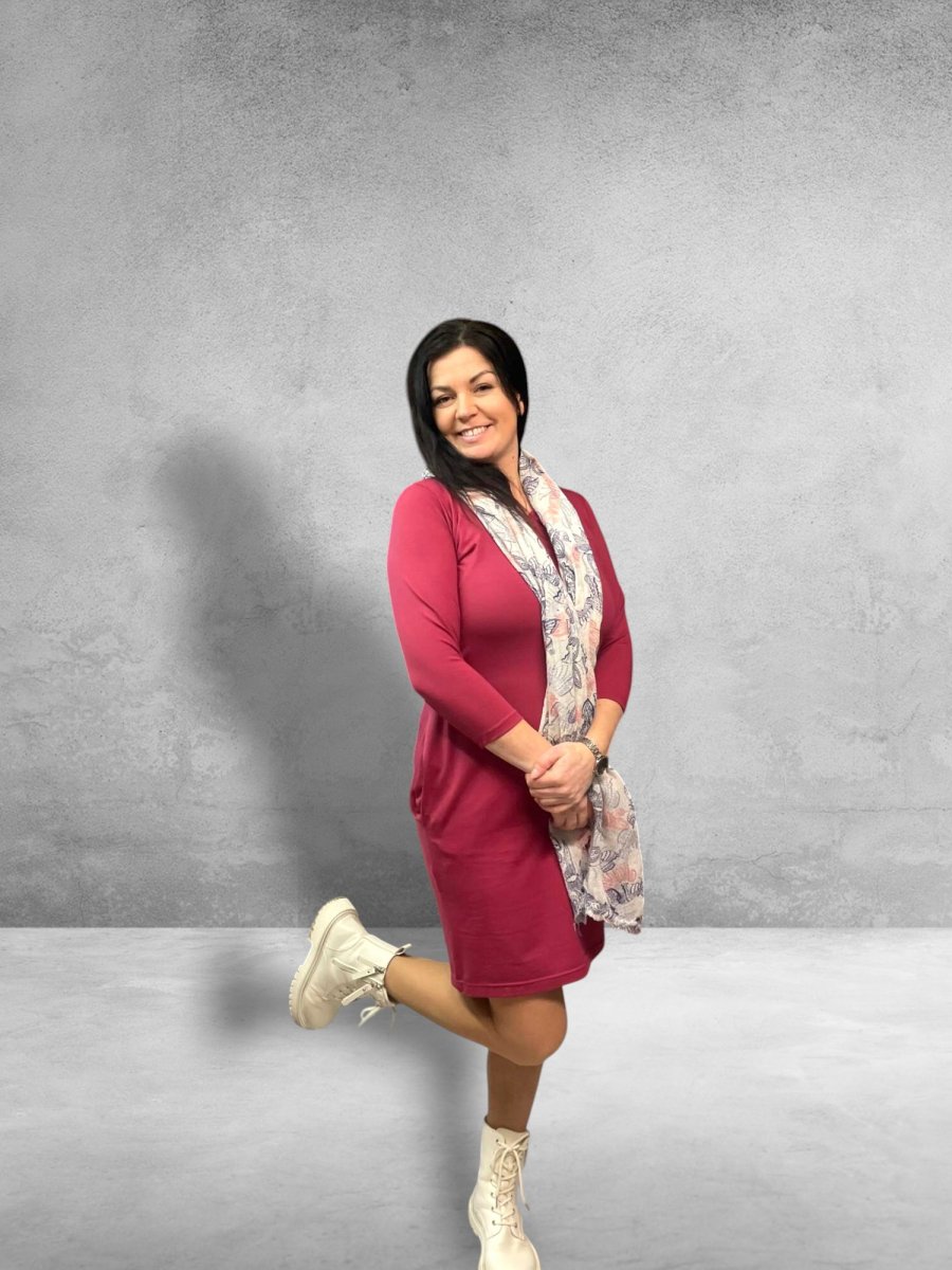 Dámské šaty Bordó-S/M,M/L