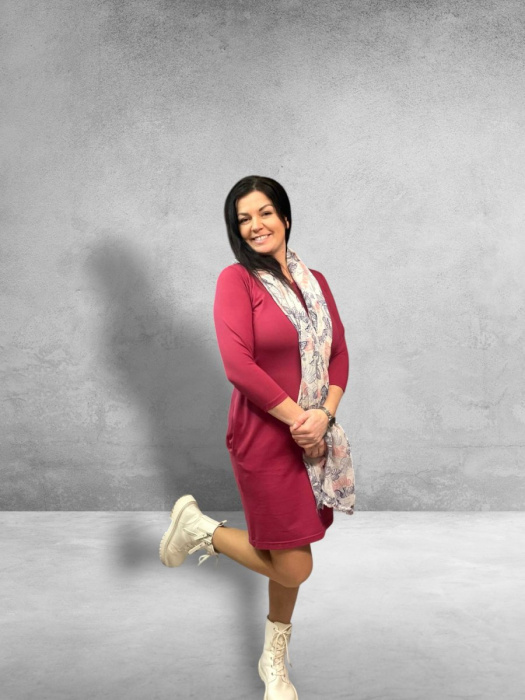 Dámské šaty Bordó-S/M,M/L