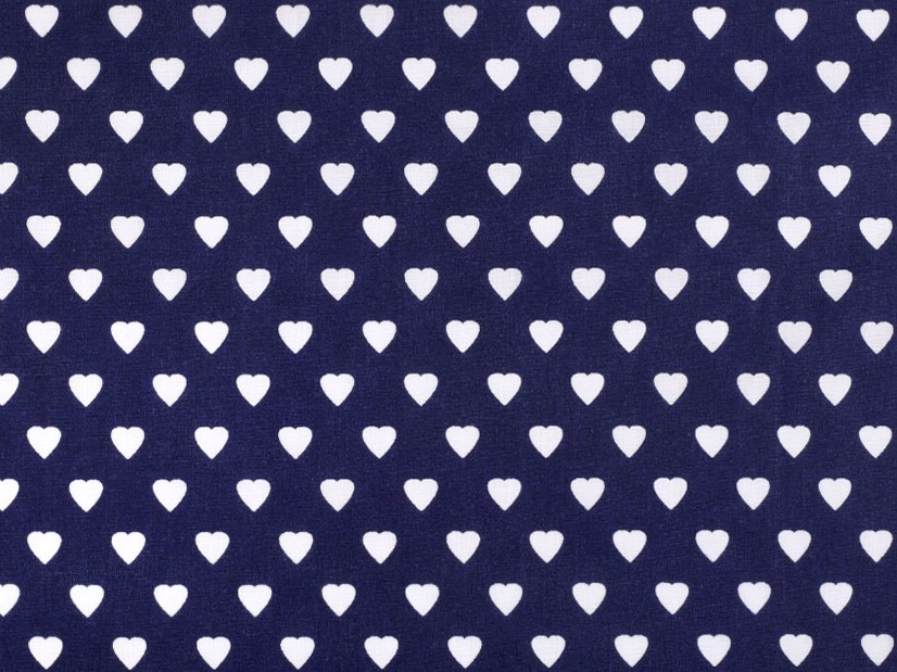 Bavlněná látka srdíčka š.140cm (10cm)