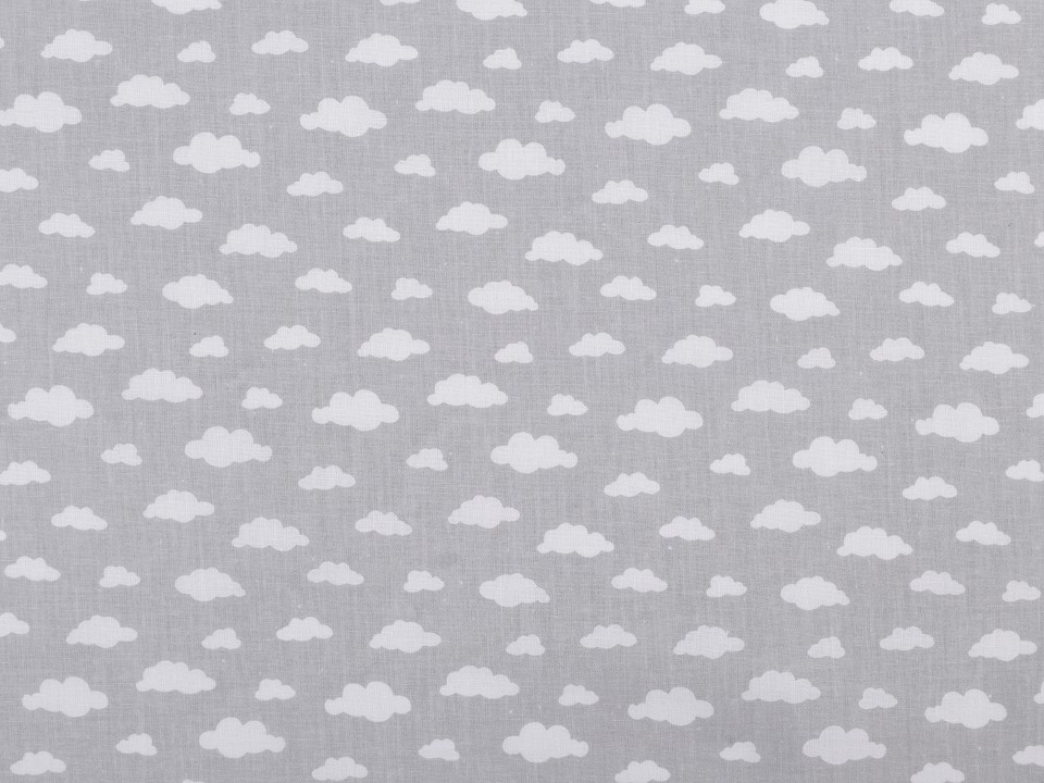 Bavlněná látka šíře 160 cm (10cm) - mrak