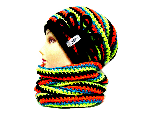 ༺♥༻ SOUPRAVA ČEPICE A NÁKRČNÍKU ༺♥༻1126