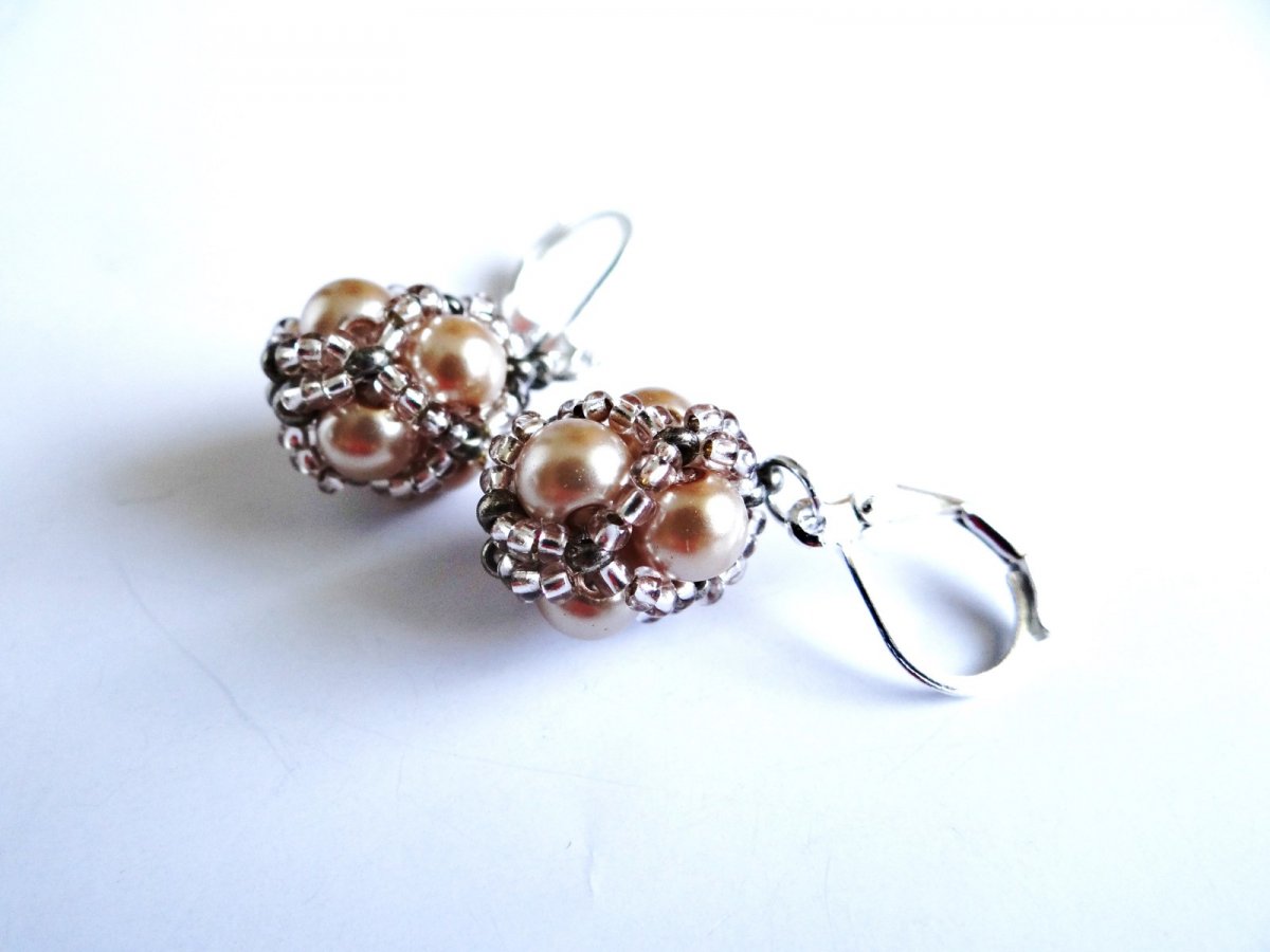 Náušnice - Béžový