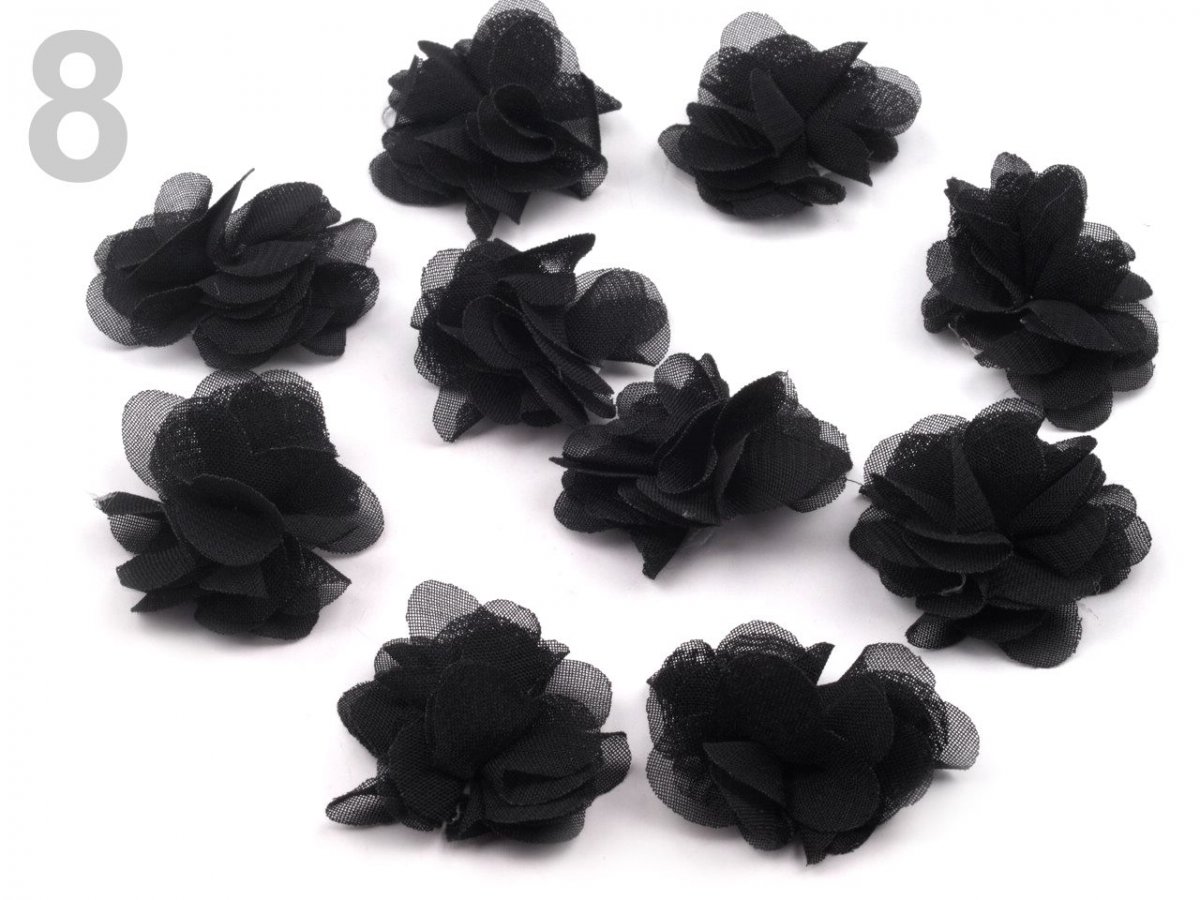 Květina Ø30mm k přišití nebo přilepení