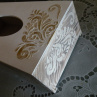 Krabička na kapesníky - krása dřeva bílá