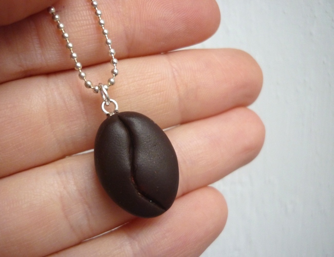 káva - fimo náhrdelník