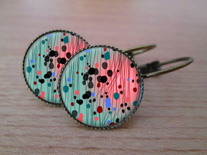 VINTAGE VISACÍ NÁUŠNICE - Mystique blue