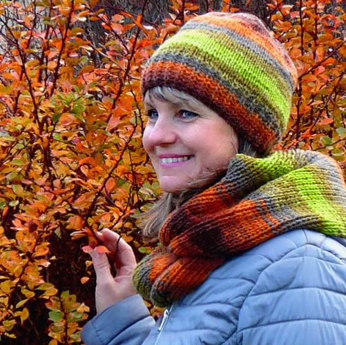 Pletená čepice - jeřabiny