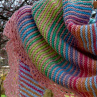 Pletený šátek - růžový vánek