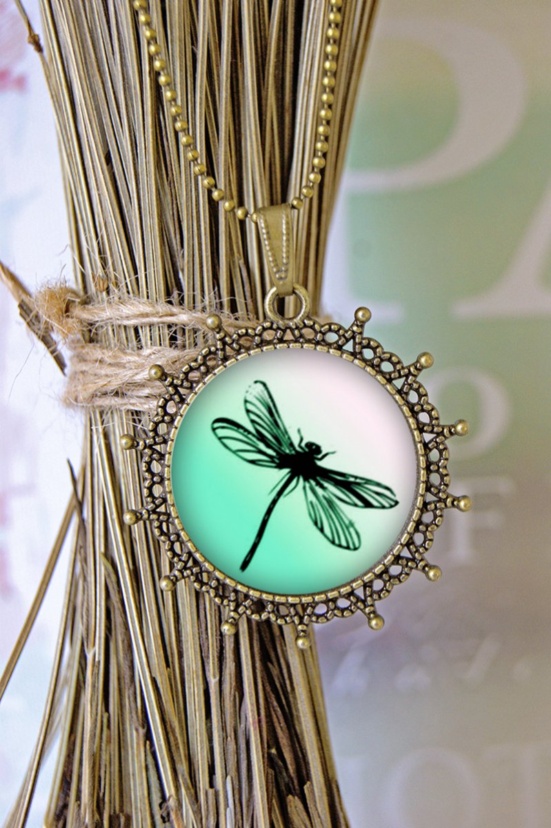 Vážka - Ozdobný přívěsek na krk 