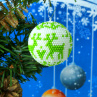 Vánoční ozdoba - zelení sobi