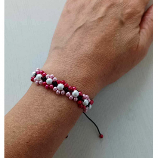 Náramek Shamballa s korálky