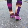 Návleky na nohy fialové fialky