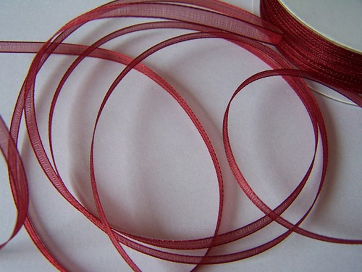 Šifonová stužka 3mm- vínová (32) - 5m