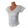 Dámské bílé tričko s modrým lvem