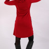 Červené šaty s kapucí 