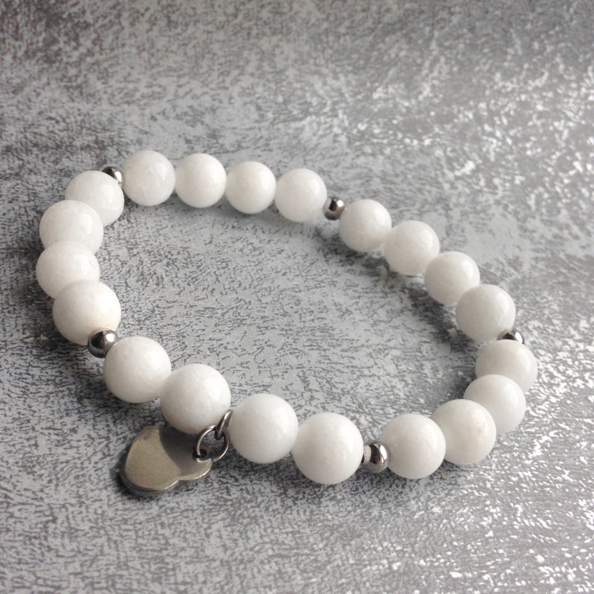 Bílý onyx - náramek